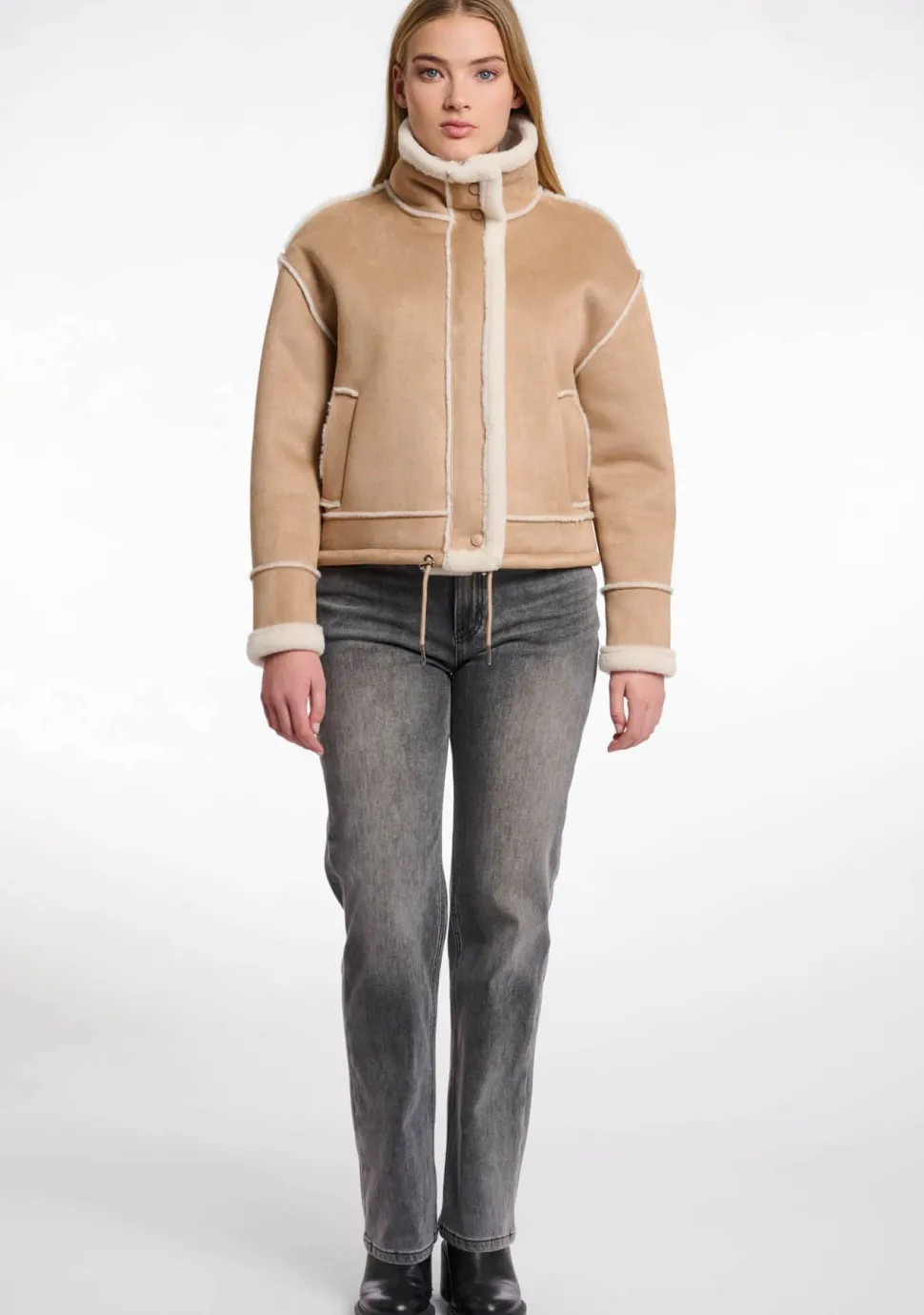 RINO EN PELLE LEER/SUEDE JACK