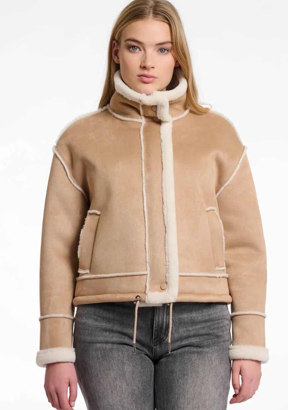 RINO EN PELLE LEER/SUEDE JACK