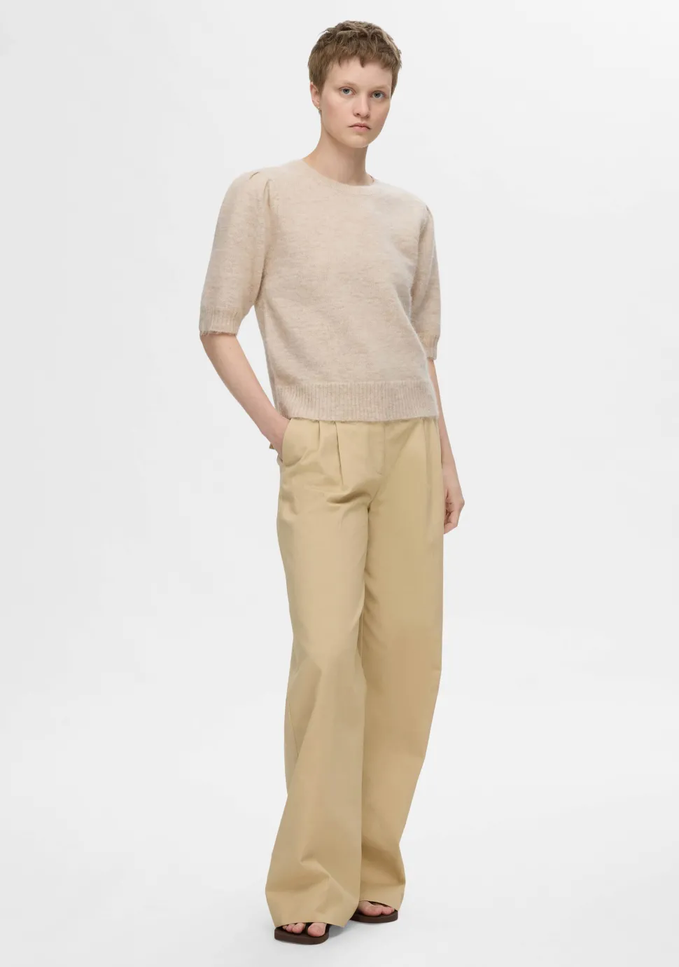 SELECTED FEMME TRUI KORTE MOUW